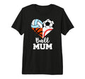 Ball Mum Soccer Baseball Volleyball T-Shirt - Custom Art Print for Adults