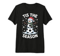Tis Season Snowman Soccer Player Fun T-Shirt - Unique Graphic for Adults