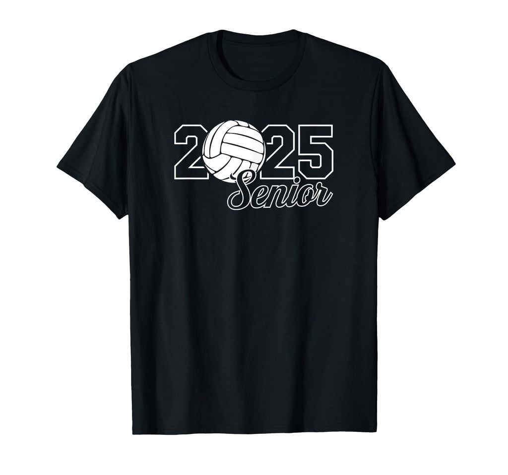 Senior 2025 Volleyball Mom High School T-Shirt - Fun Novelty Design Unisex