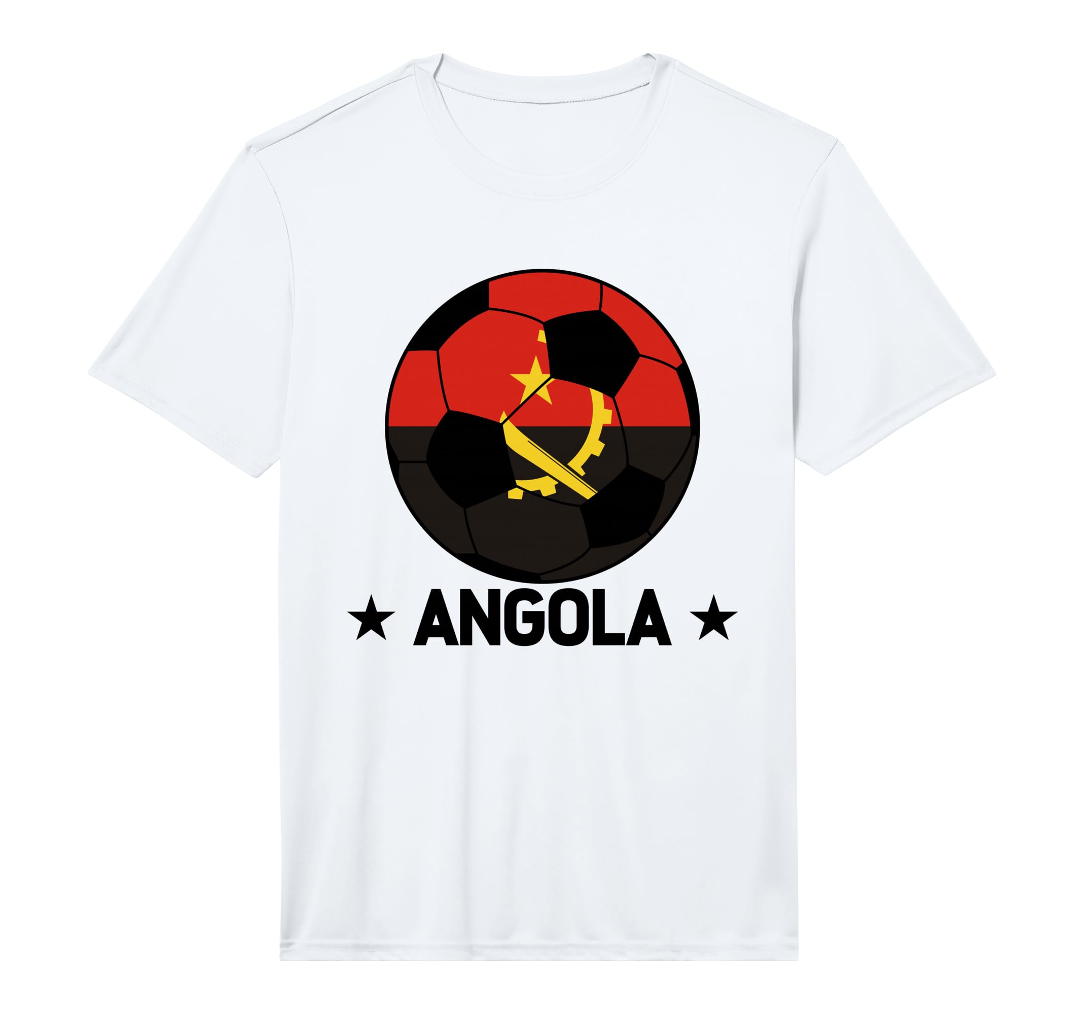 Angola Soccer Team Angola Flag Jersey T-Shirt - Novelty Apparel Unisex