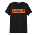 California Soccer Orange Text Tri Blend T-Shirt - Aesthetic Graphic Unisex