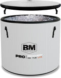 Inflatable Ice Bath Tub for Athletes, Cold Plunge Recovery Tub with Insulated Lid, EVA Groundsheet, Backpack, 115 Gallon Capacity, 37.4" x 37.4" x 29.53", Portable Durable Design
