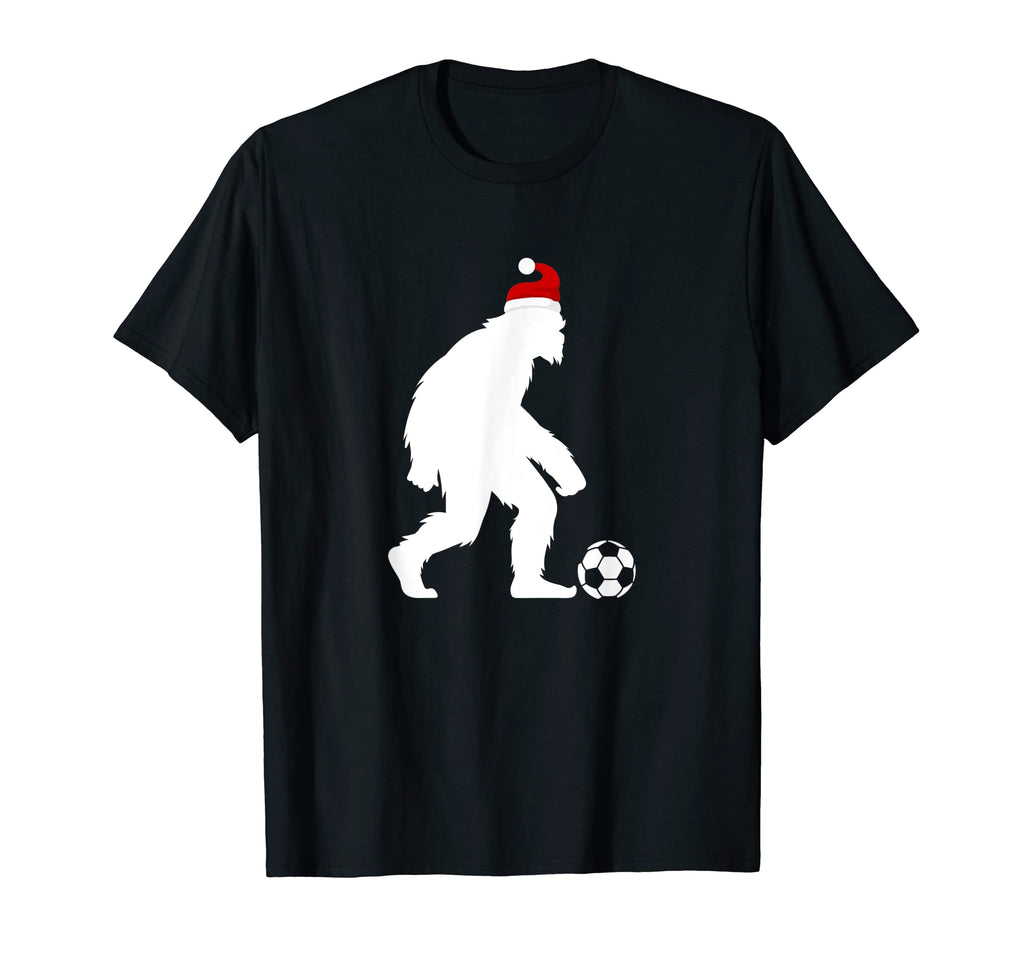 Funny Bigfoot Soccer Football And Santa T-Shirt - Graphic Print Men Women