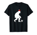 Funny Bigfoot Soccer Football And Santa T-Shirt - Graphic Print Men Women