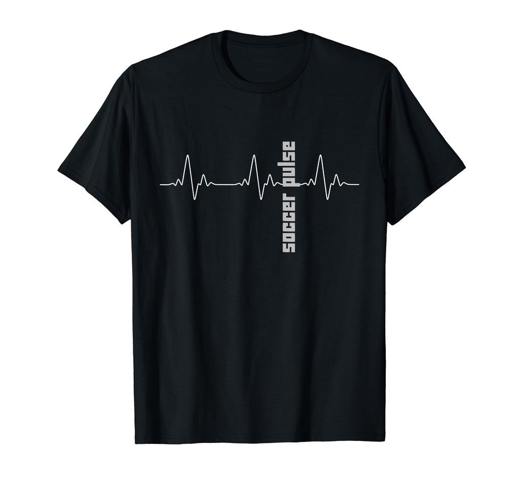 Line Art Heartbeat Line Soccer Pulse T-Shirt - Streetwear Style Unisex