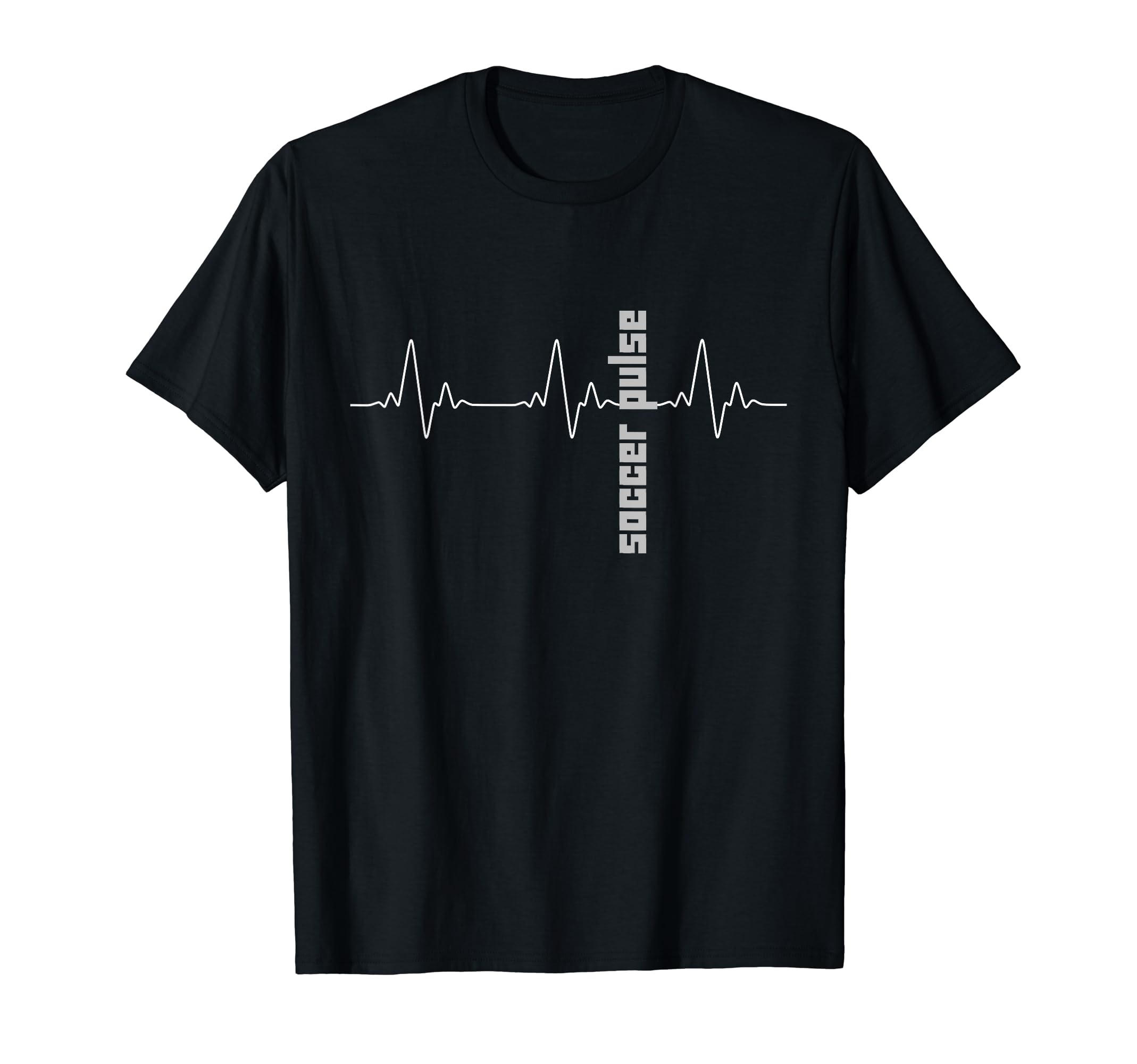 Line Art Heartbeat Line Soccer Pulse T-Shirt - Streetwear Style Unisex