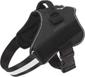Bolux Dog Harness, No-Pull Reflective Dog Vest, Breathable Adjustable Pet Harness with Handle for Outdoor Walking - No More Pulling, Tugging or Choking (Black, L)