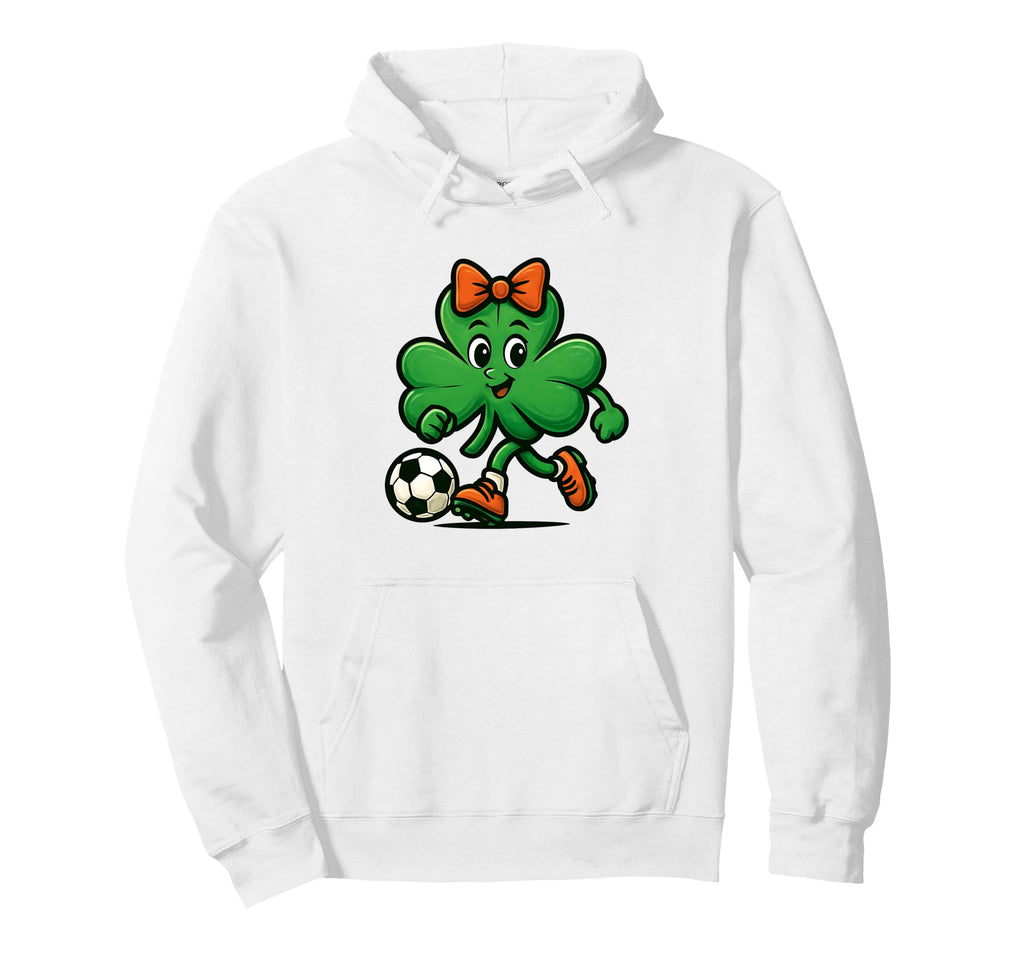 Soccer St Patricks Day Coquette Bow Hoodie - Trendy Graphic Men Women