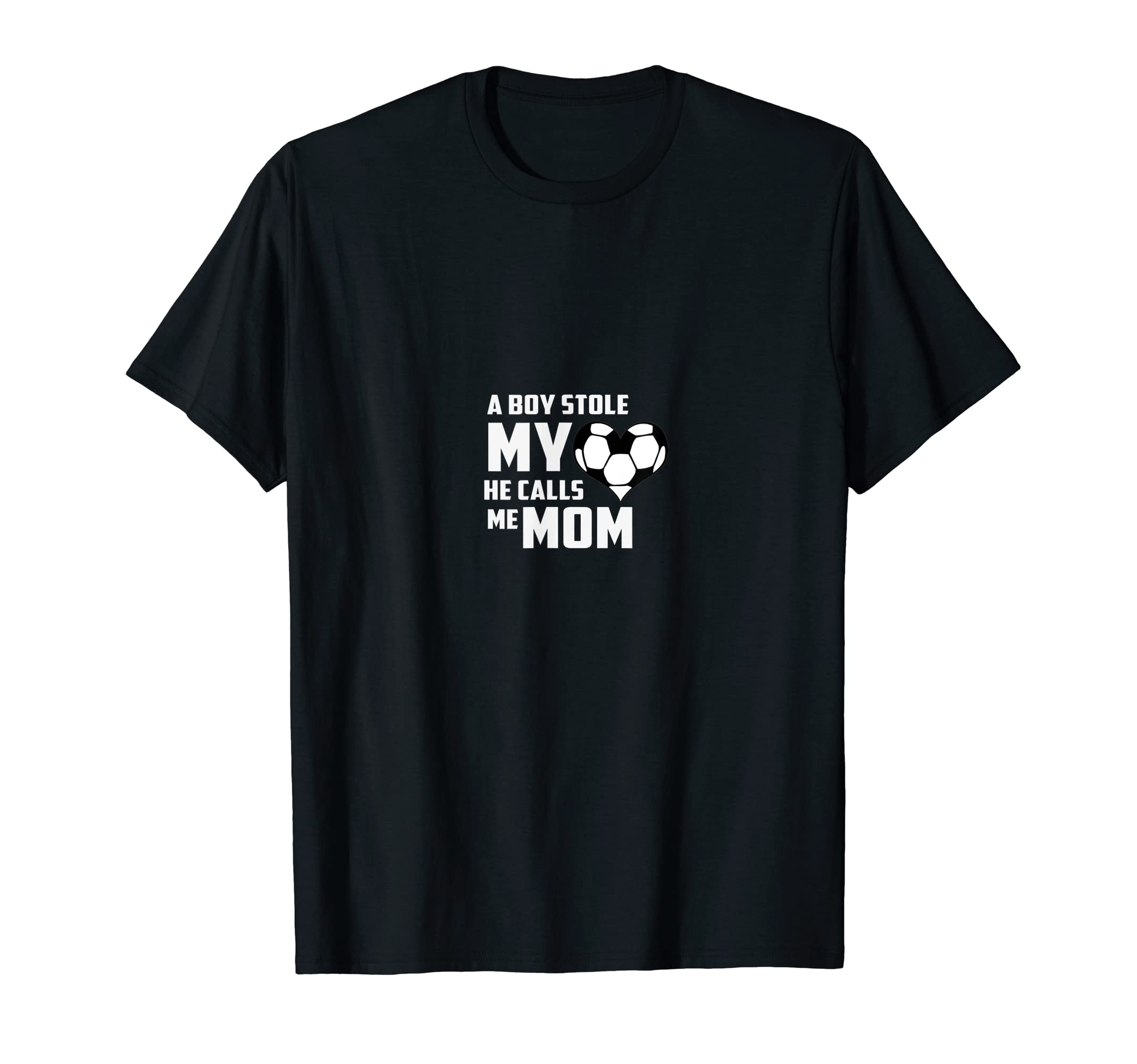Stole My Heart He Calls Me Mom Soccer T-Shirt - Aesthetic Graphic Unisex