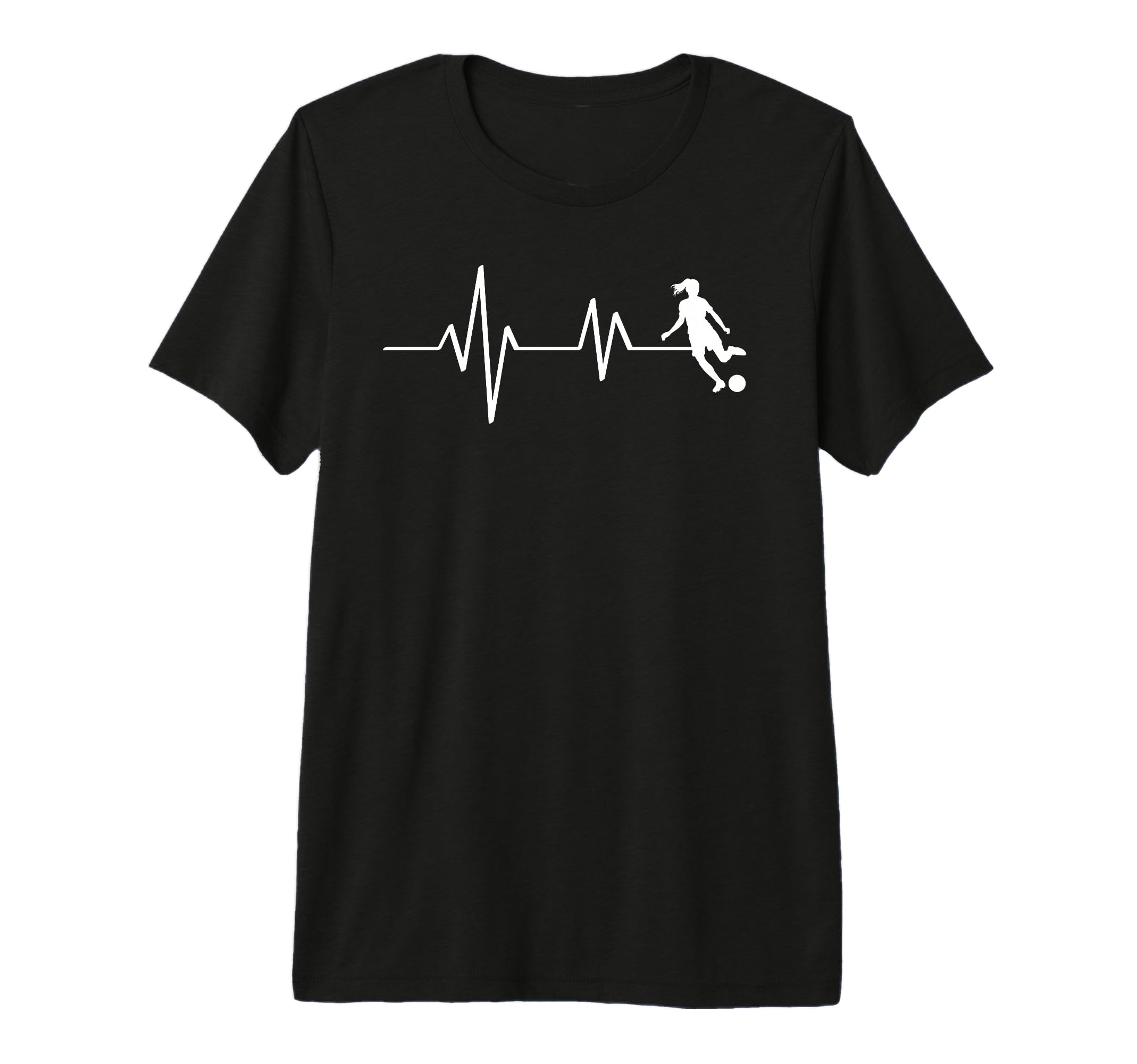 Soccer Heartbeat Ecg Football Tri T-Shirt - Fun Novelty Design Men Women