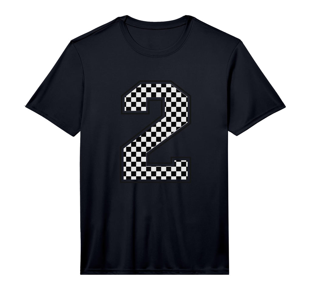 Number 2 Checkered Number T-Shirt - Aesthetic Graphic for Adults