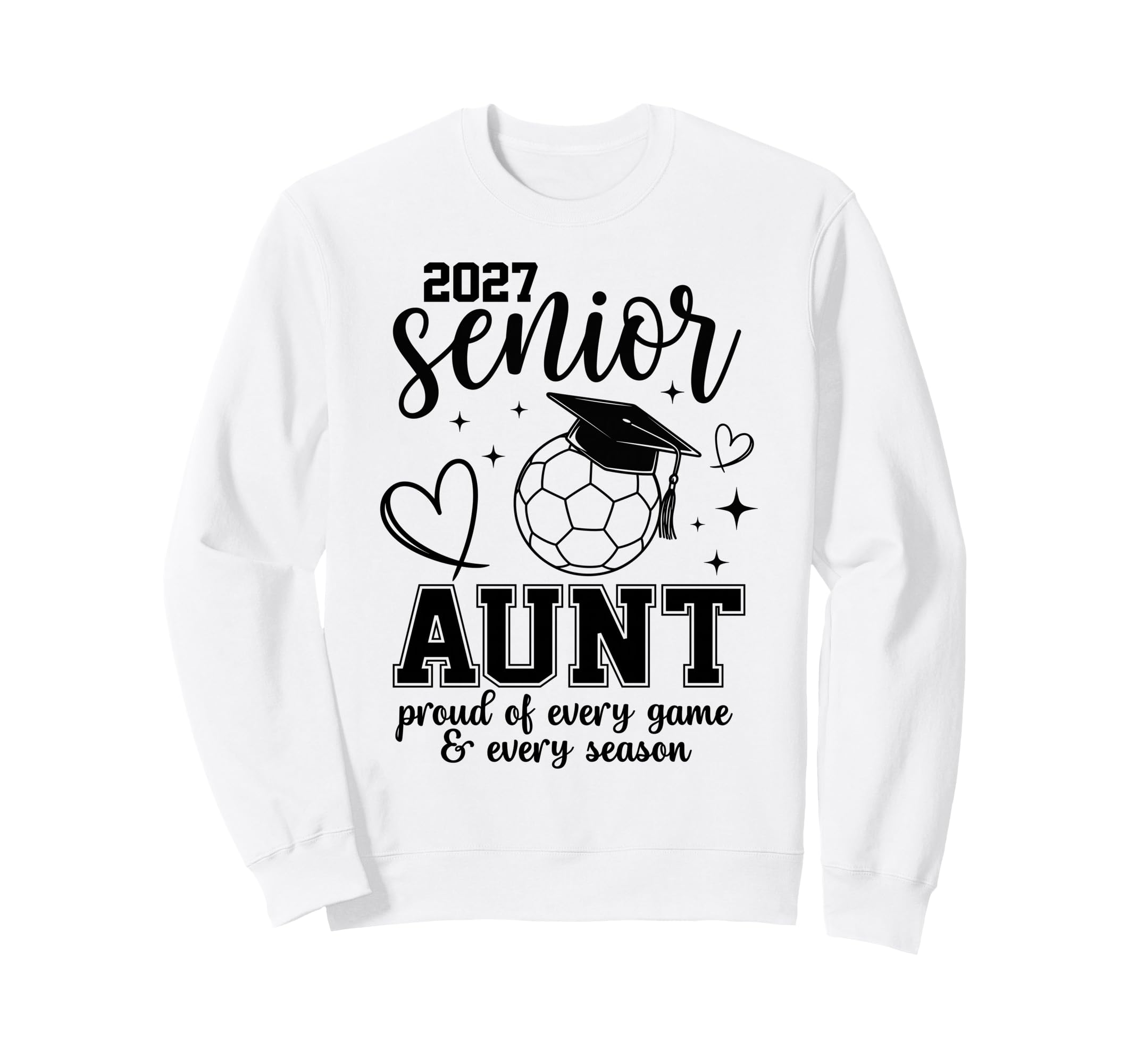 2027 Senior Soccer Aunt Proud Family Sweatshirt - Unique Graphic Unisex