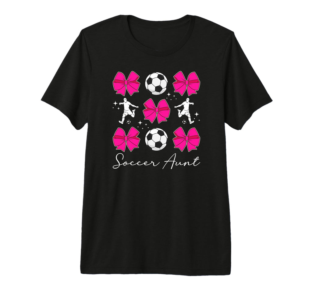 Soccer Aunt Soccer Player Auntie Coquette T-Shirt - Graphic Print Unisex
