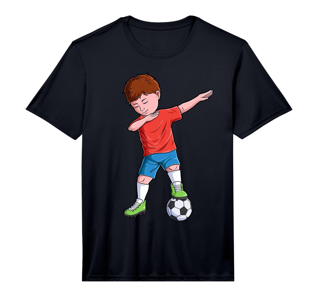 Dabbing Soccer Football Player T-Shirt - Minimalist Print for Adults