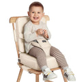 HOMEAL Toddler Booster Seat for Dining Table, Adjustable Kids Breathable Booster Seat for Kitchen, Beige