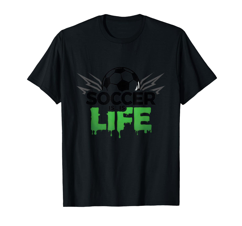 Soccer Is Life Passionate Fan Sports T-Shirt - Minimalist Print for Adults
