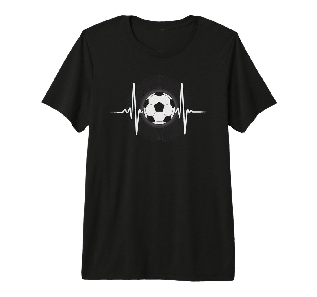 Heartbeat Soccer Player Ball Soccer T-Shirt - Trendy Graphic Unisex