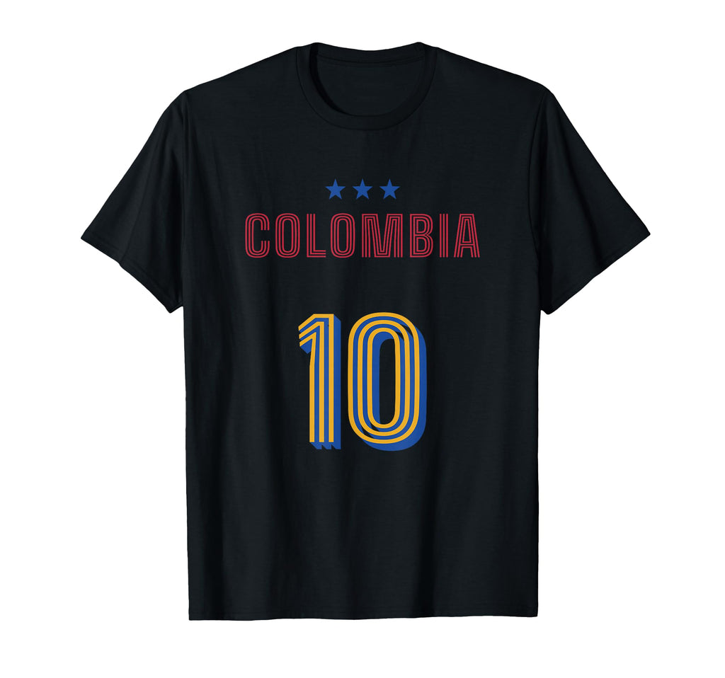 Colombia Soccer 10 Football Game Fan T-Shirt - Custom Art Print Unisex