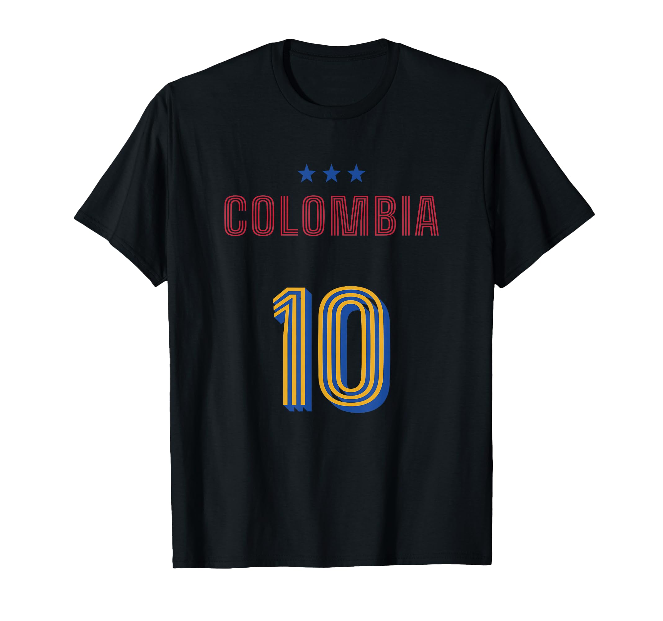 Colombia Soccer 10 Football Game Fan T-Shirt - Custom Art Print Unisex
