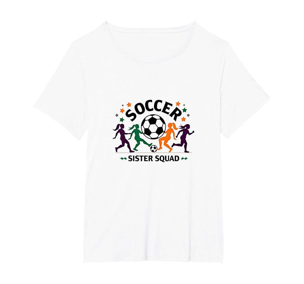 Soccer Sister Squad Team Spirit Sporty T-Shirt - Trendy Graphic Men Women