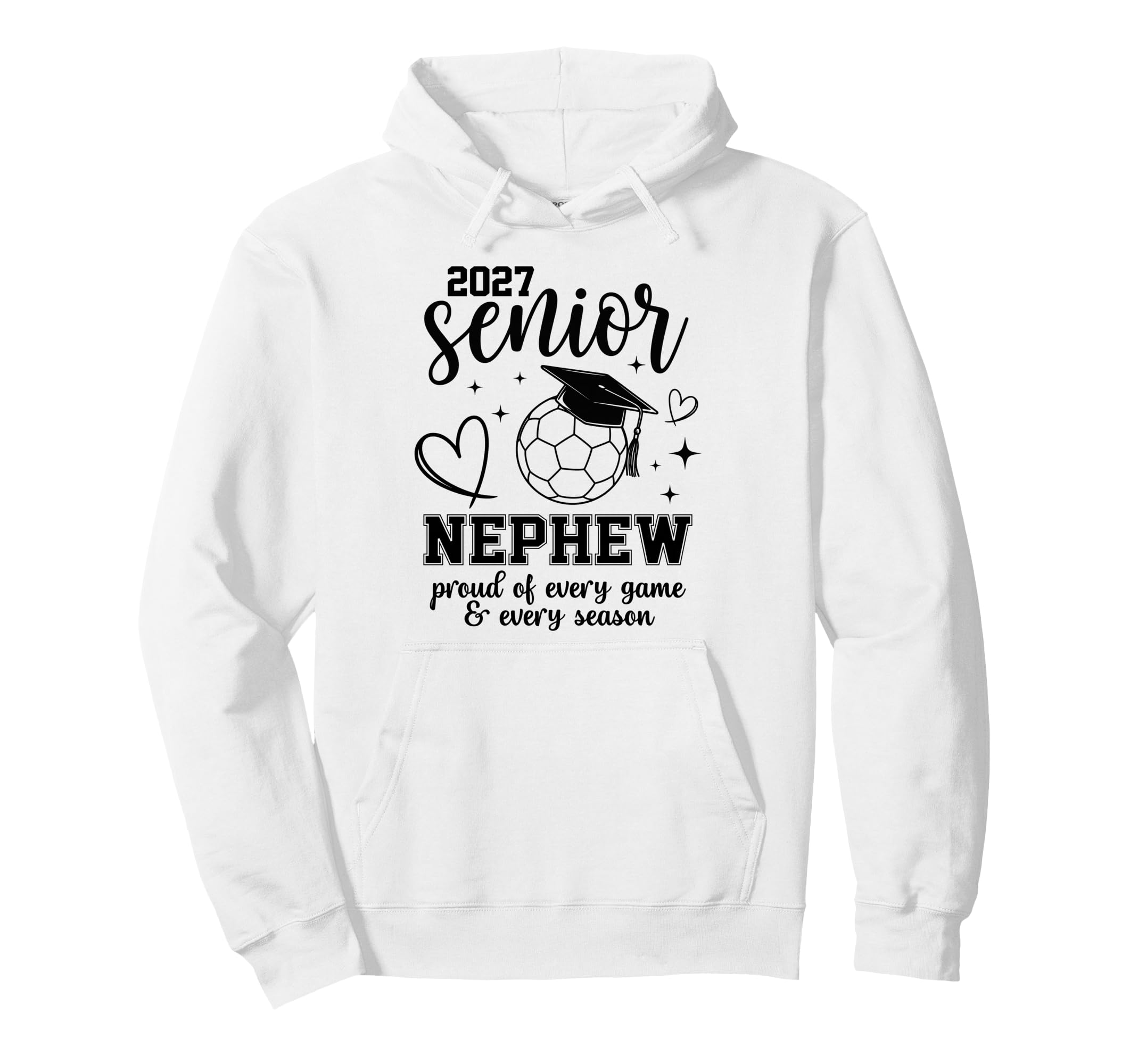 2027 Senior Soccer Nephew Proud Family Hoodie - Fun Novelty Design Unisex