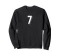 Number 7 80S 90S Soccer Team Sweatshirt - Minimalist Print for Adults