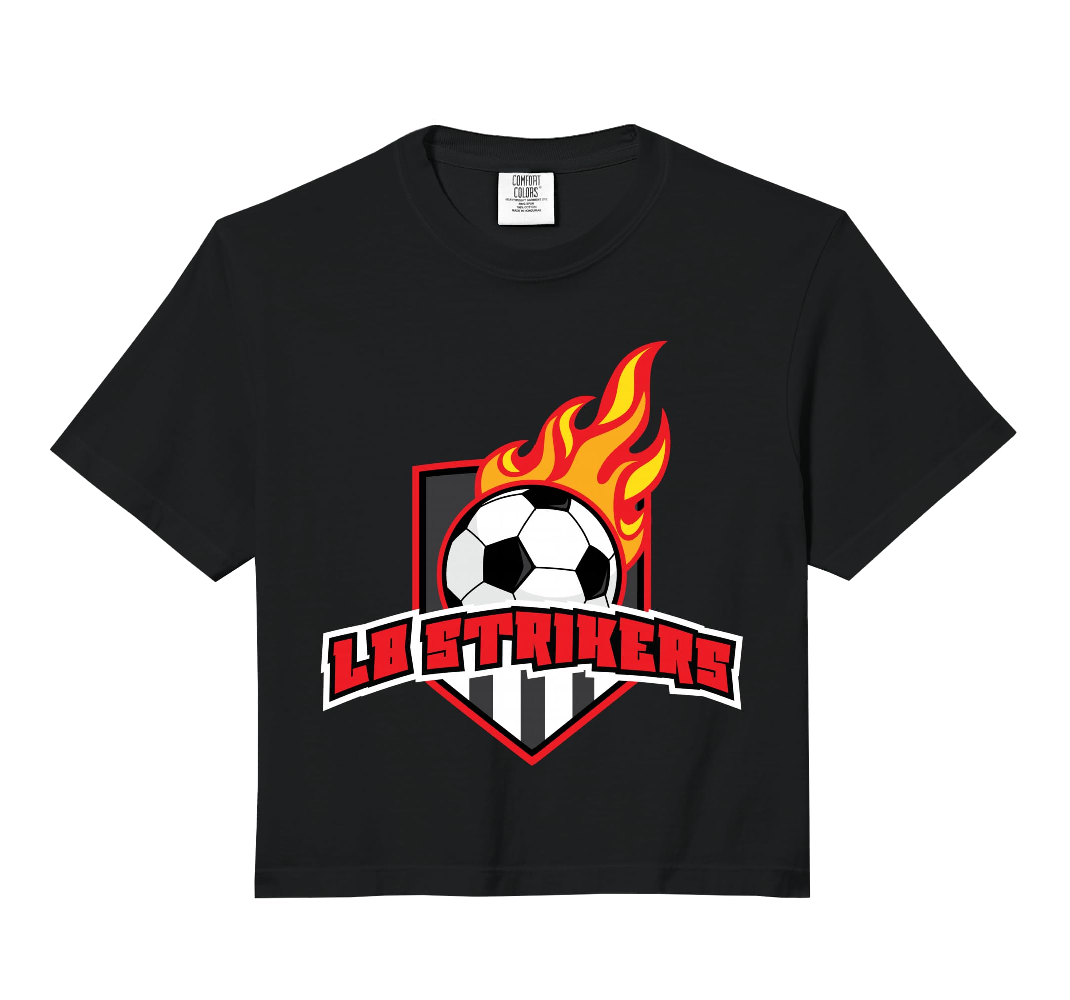 Lb Strikers Soccer Comfort Colors Crop T-Shirt - Custom Art Print Unisex