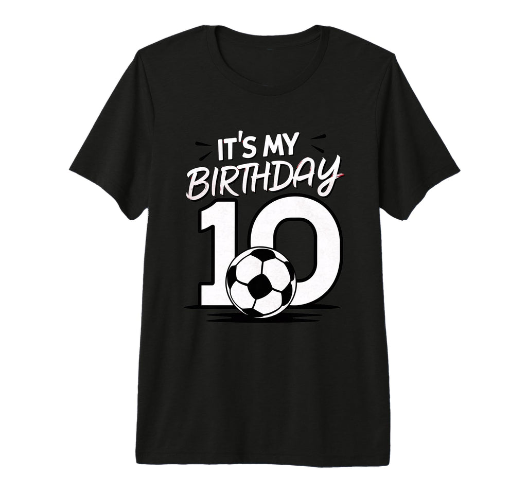 Soccer Lovers 10Th Birthday T-Shirt - Custom Art Print Men Women