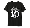 Soccer Lovers 10Th Birthday T-Shirt - Custom Art Print Men Women