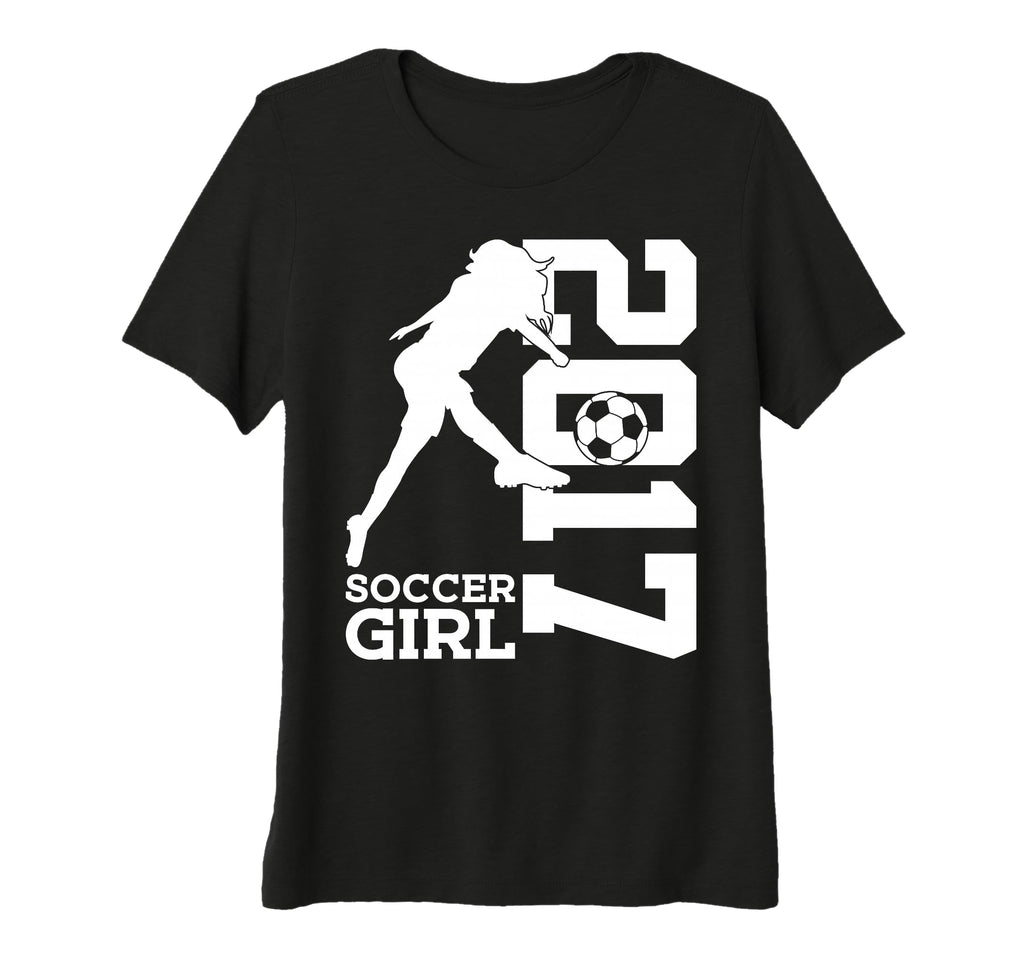 Womens 9Th Birthday Soccer 2017 Tri T-Shirt - Minimalist Print for Adults
