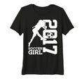 Womens 9Th Birthday Soccer 2017 Tri T-Shirt - Minimalist Print for Adults