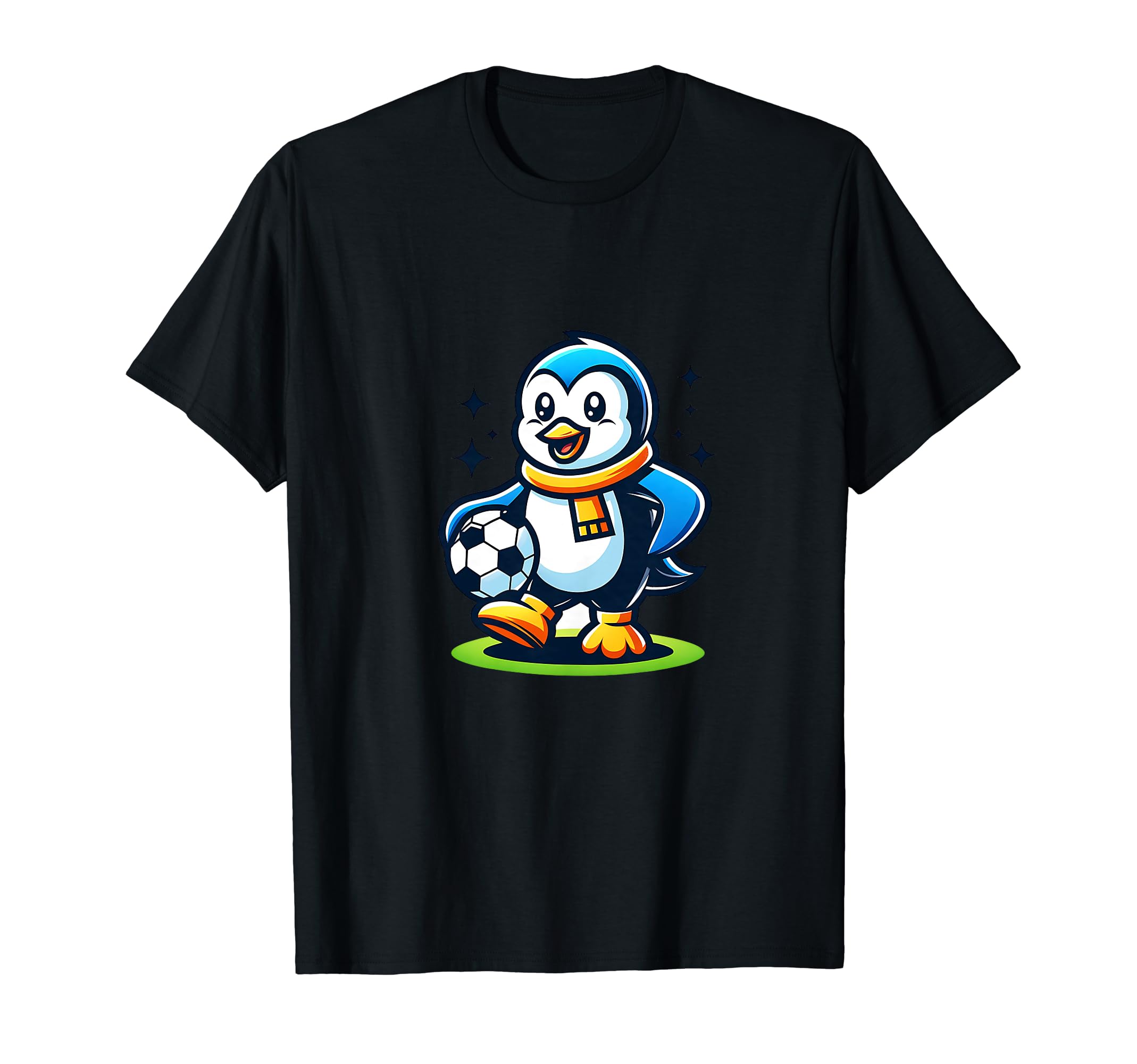 Funny Penguin Soccer Champion Ball Fan T-Shirt - Fun Novelty Design Unisex