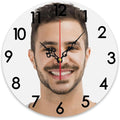 Generic Custom Clocks for Walls Personalized Clocks with Photo Text Logo Silent Non Ticking Round Decoration for Kitchen Wedding Friend Family Lover, 12x12Inch