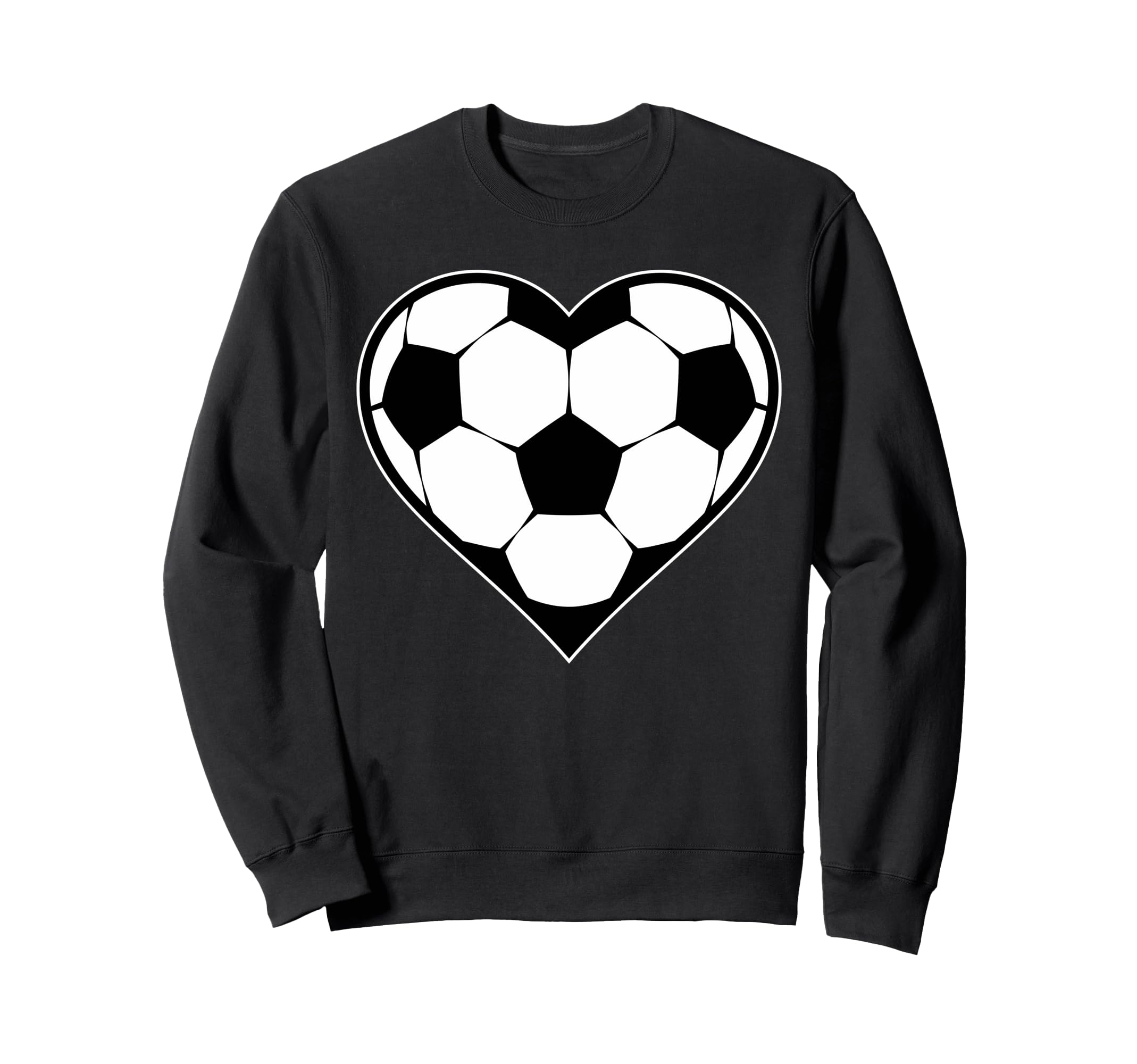 Soccer Heart Soccer Silhouette Soccer Sweatshirt - Graphic Print Unisex