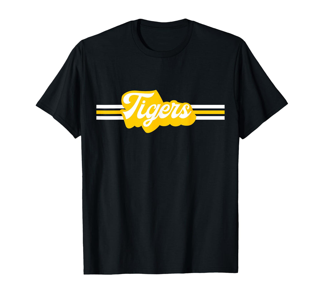 Tigers Mascot School Spirit T-Shirt - Casual Everyday Wear for Adults