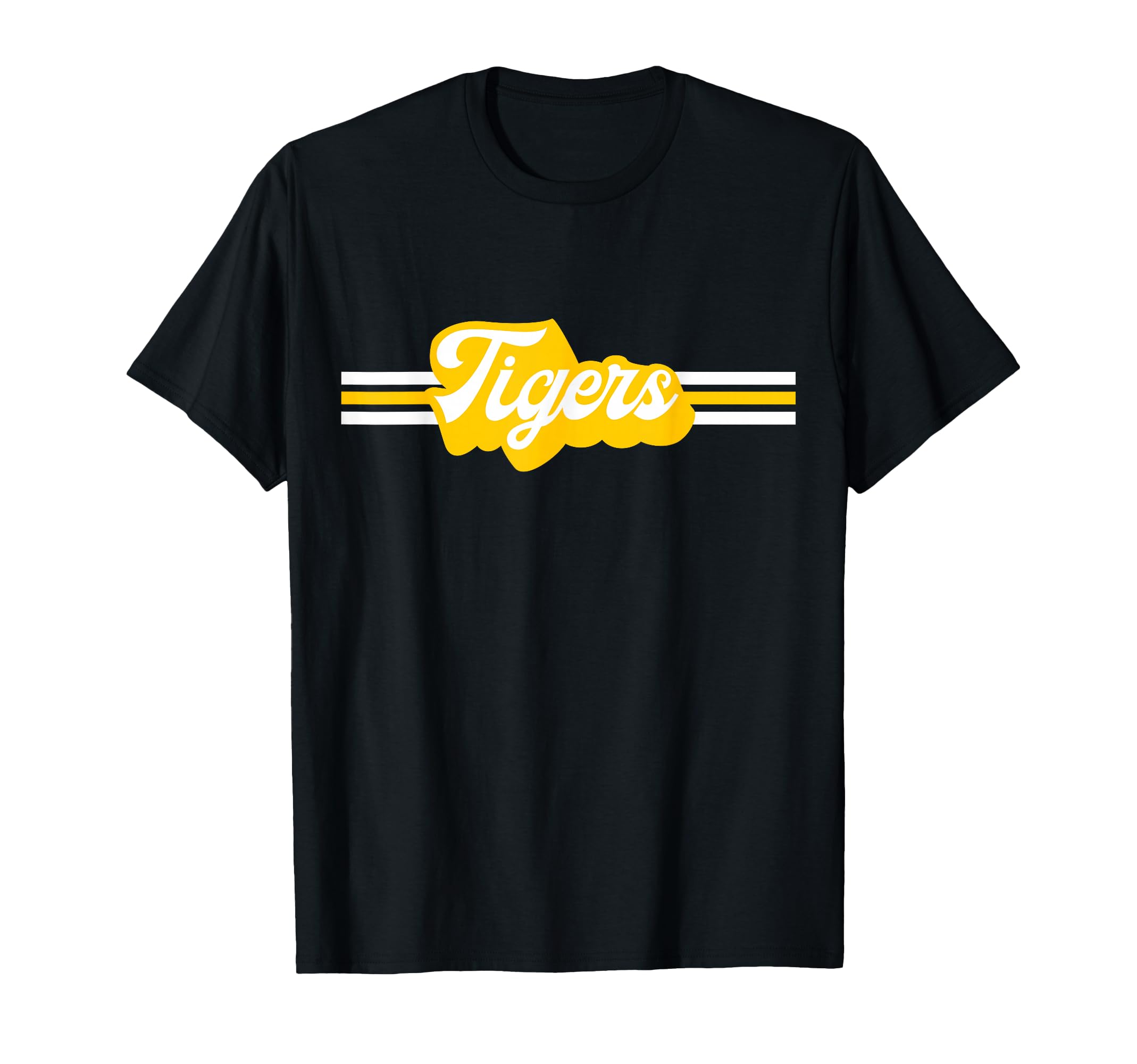 Tigers Mascot School Spirit T-Shirt - Casual Everyday Wear for Adults