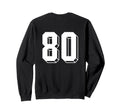 Number 80 Backside 80S 90S Team Sweatshirt - Streetwear Style Men Women