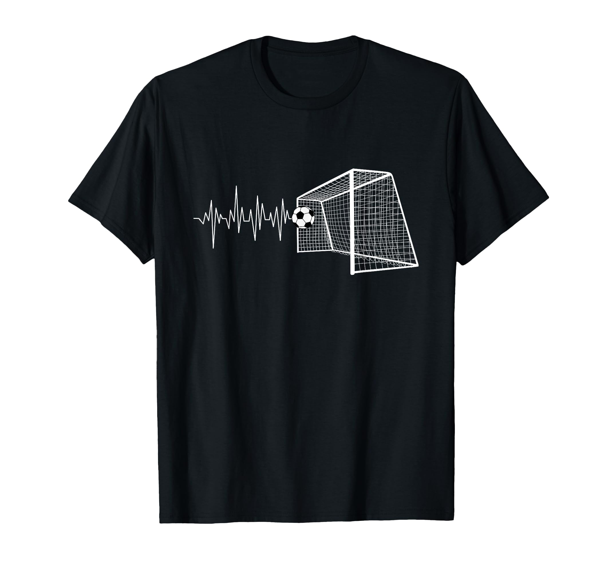 Funny Soccer Heartbeat Ecg Football T-Shirt - Fun Novelty Design Unisex