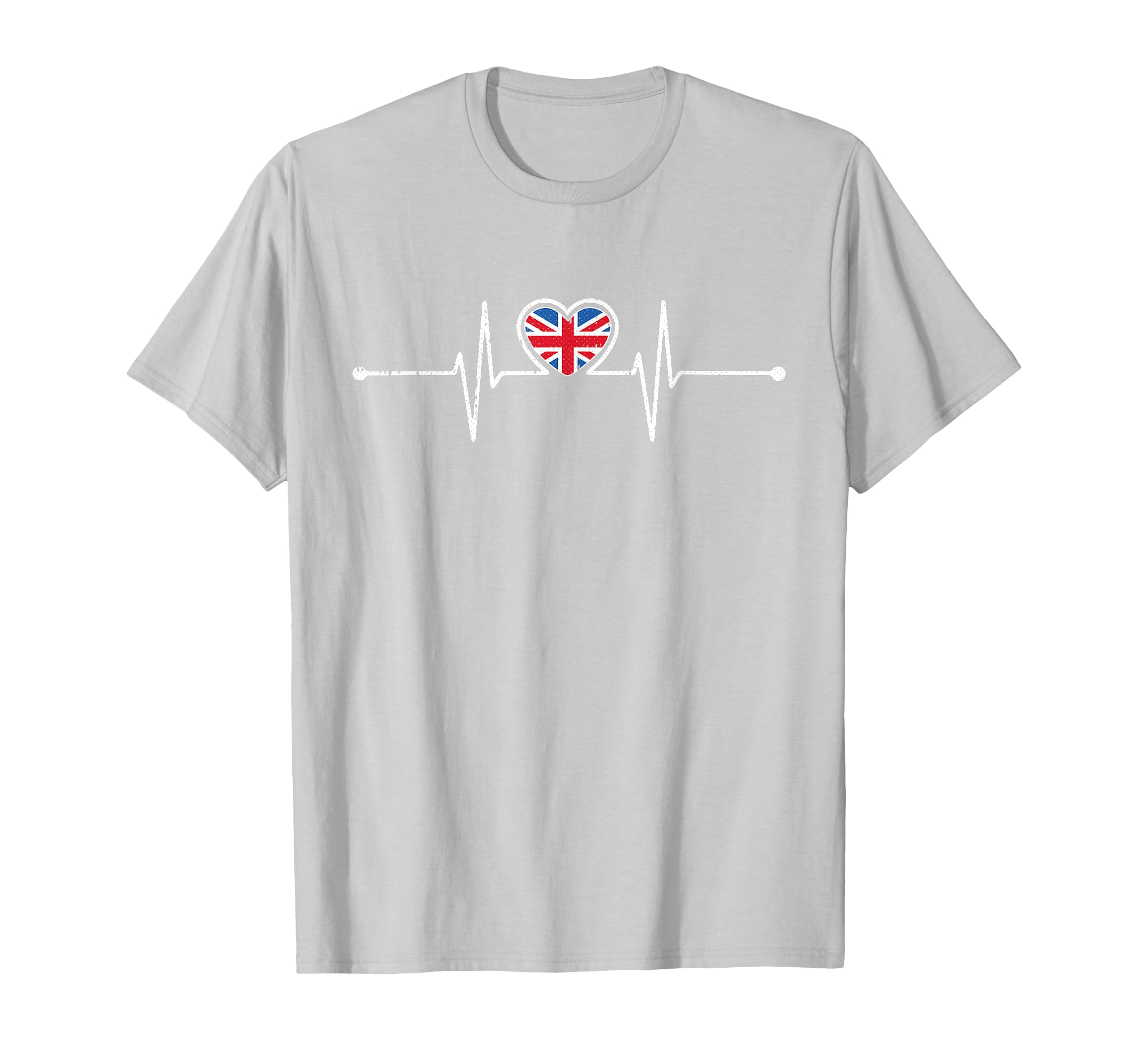 England Soccer Heartbeat English T-Shirt - Graphic Print for Adults
