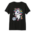 Kawaii Soccer Unicorn Just Who Loves T-Shirt - Streetwear Style for Adults