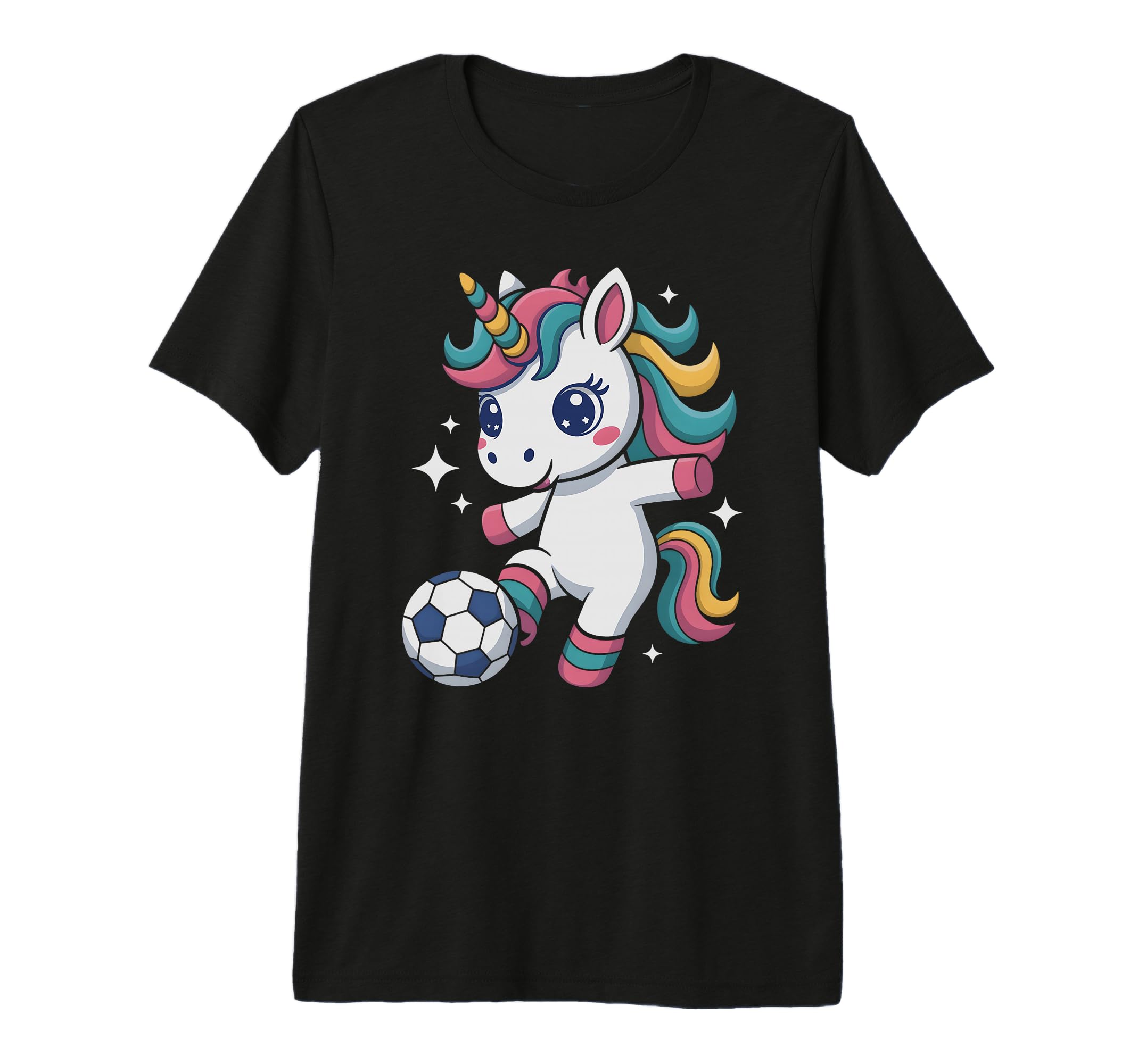 Kawaii Soccer Unicorn Just Who Loves T-Shirt - Streetwear Style for Adults