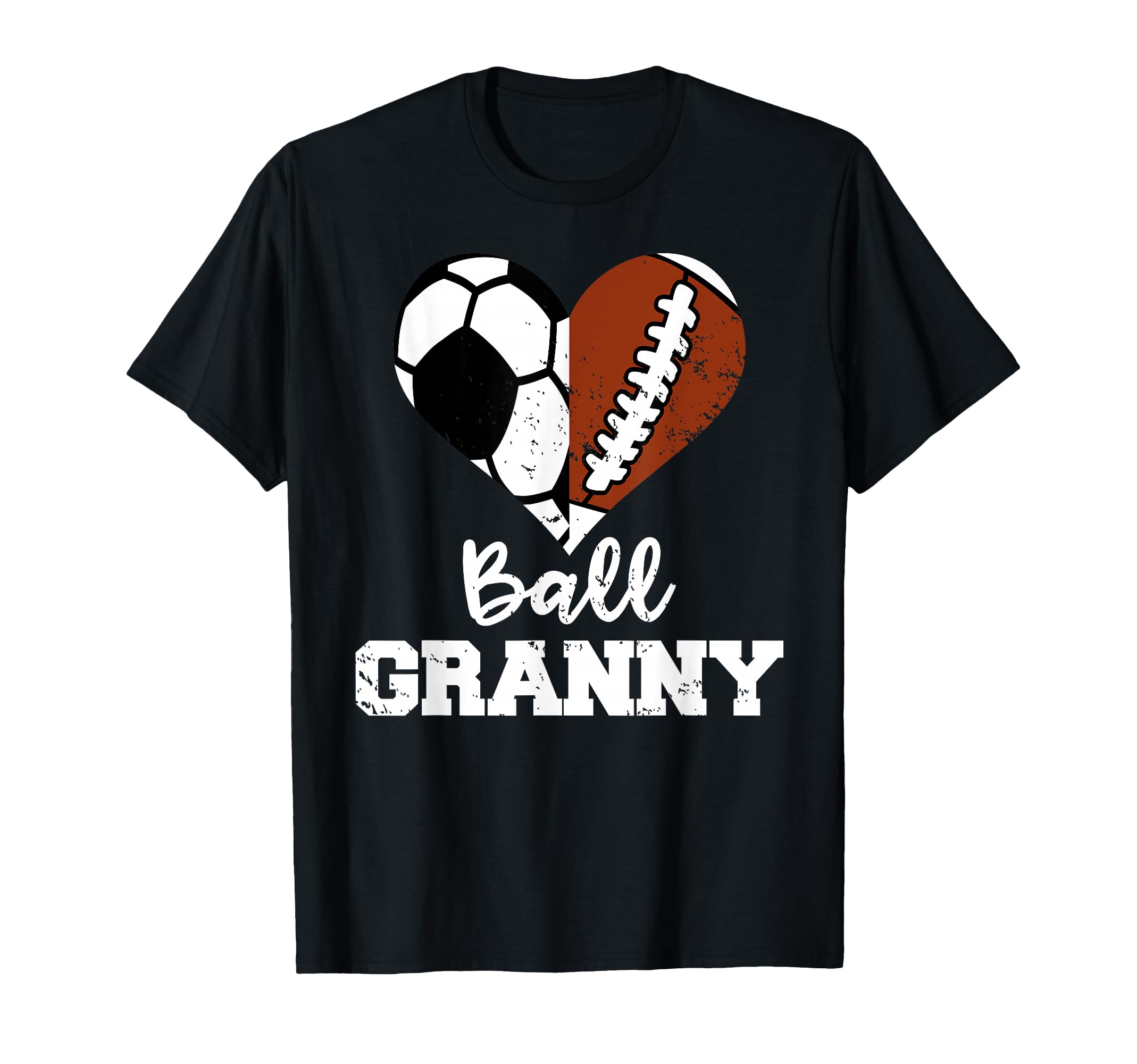 Ball Granny Heart Funny Soccer T-Shirt - Unique Graphic for Adults
