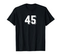 Number 45 80S 90S Soccer Team T-Shirt - Fun Novelty Design for Adults