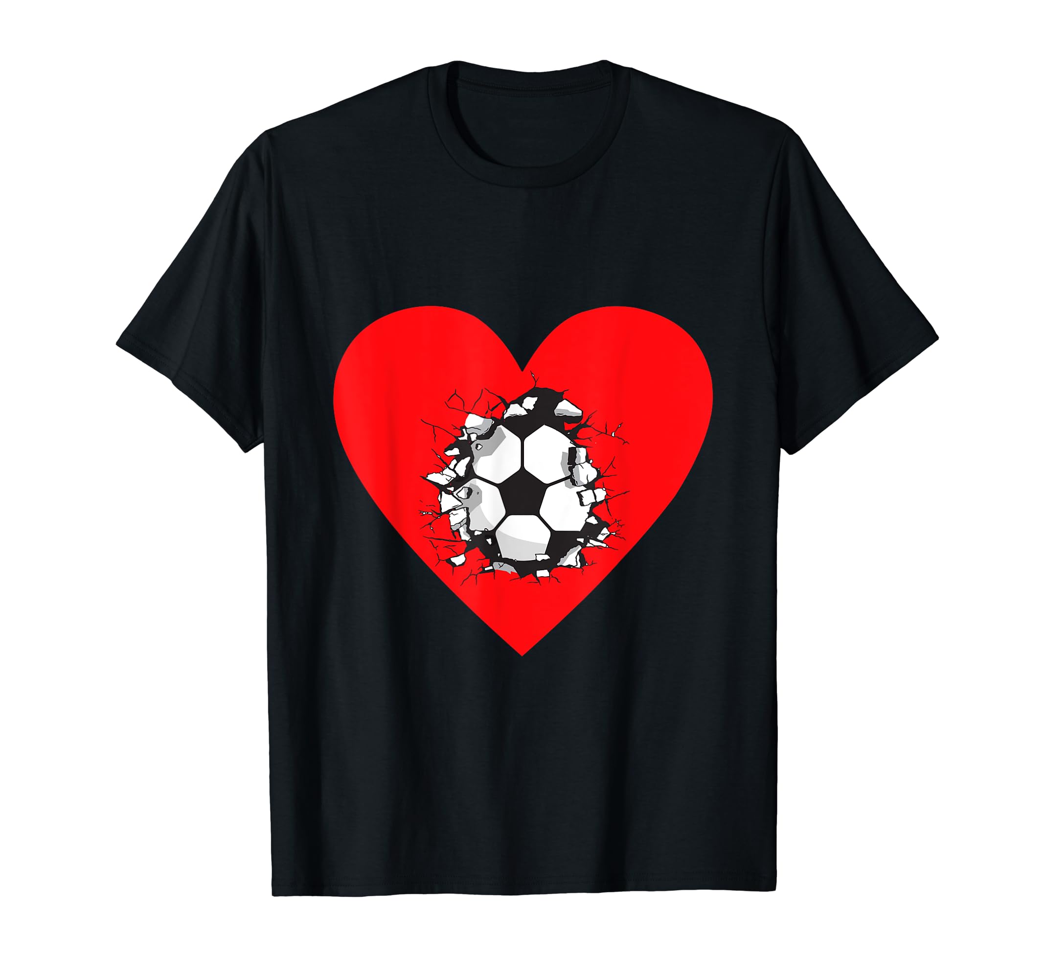 Soccer Heart Soccer And Soccer Love Soccer T-Shirt - Trendy Graphic Unisex