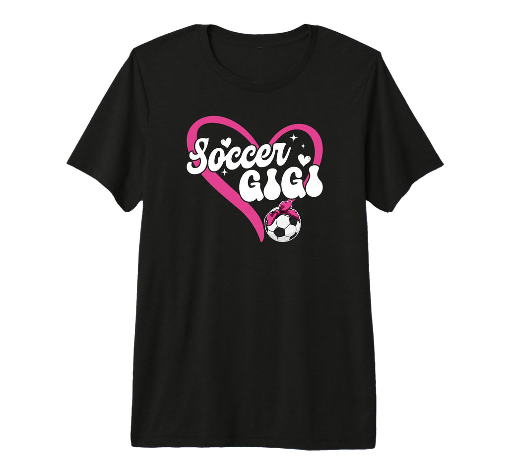 Soccer Gigi Grandma Heart Gigi Soccer T-Shirt - Unique Graphic for Adults