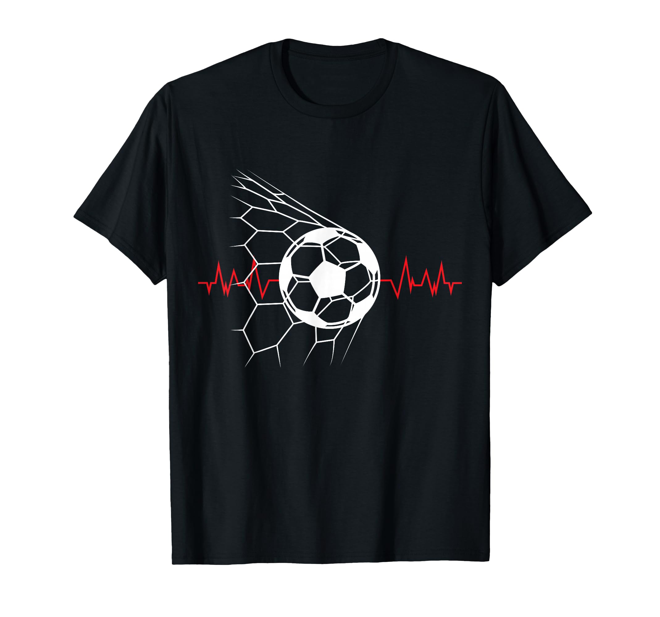 Soccer Ball Heartbeat Players And T-Shirt - Aesthetic Graphic for Adults