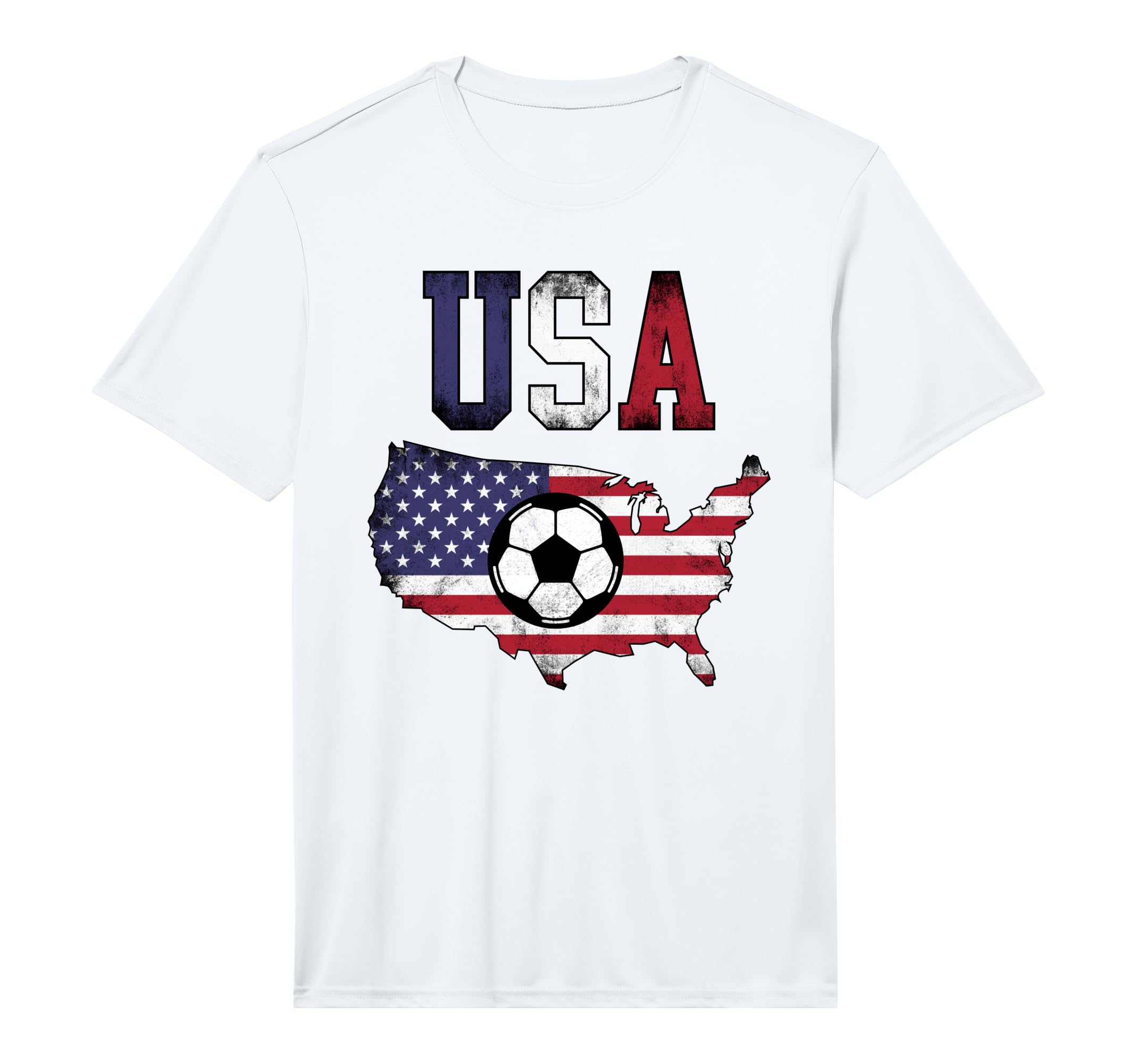 Usa American Flag Soccer Usa T-Shirt - Aesthetic Graphic Men Women