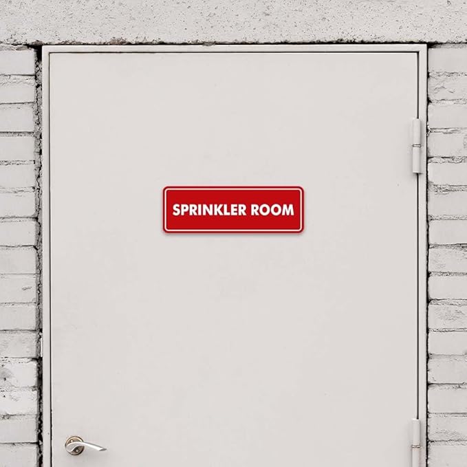 Signs ByLITA Standard Sprinkler Room Sign (Black) - Small