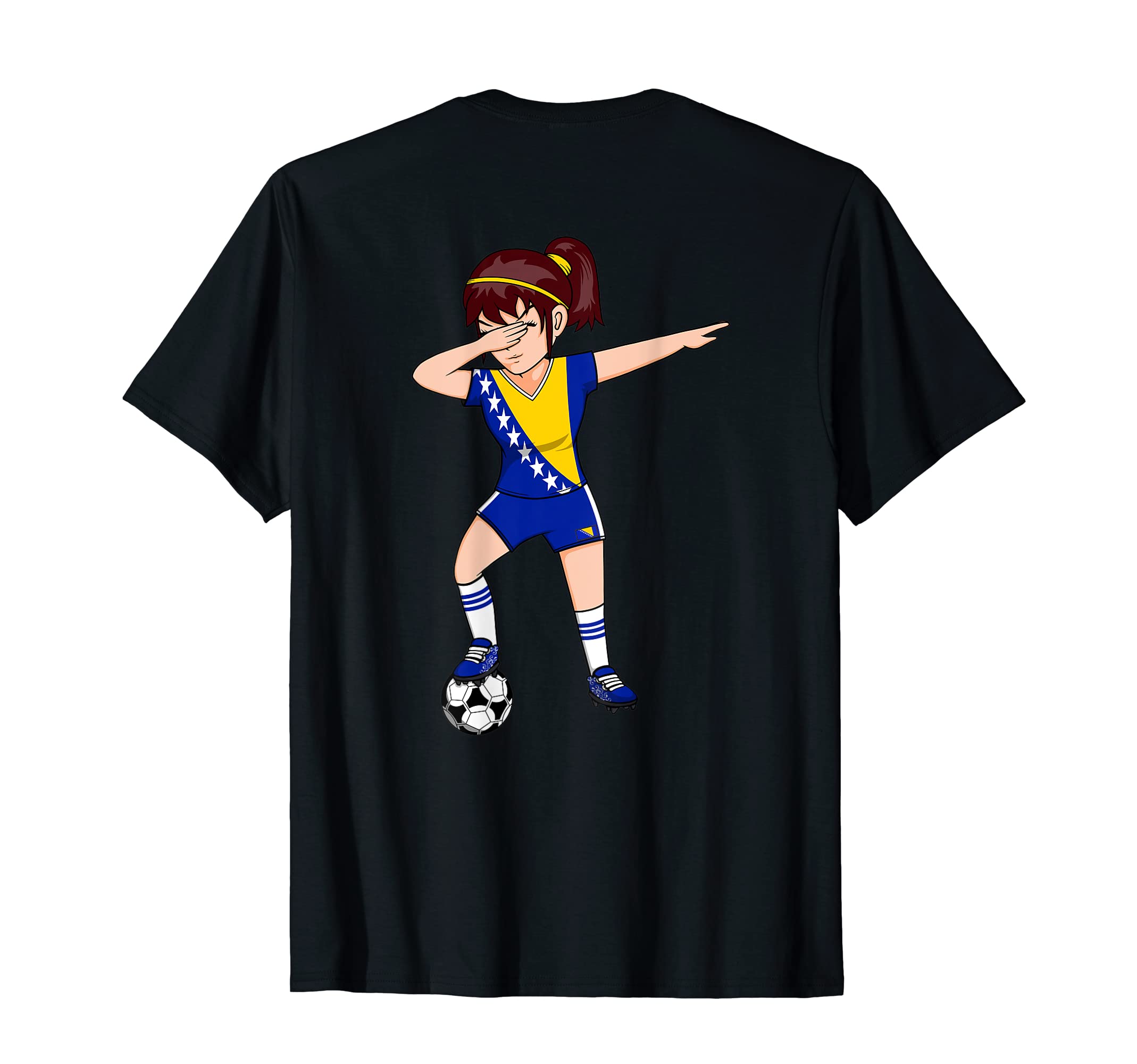 Dabbing Soccer Bosnia Herzegovina T-Shirt - Custom Art Print Men Women