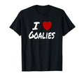 I Heart Love Goalies Hockey Soccer T-Shirt - Aesthetic Graphic for Adults